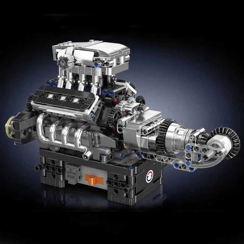 Mould King 10206 Motorized MCL Sport Car V8 Engine Building Set - Limetastore
