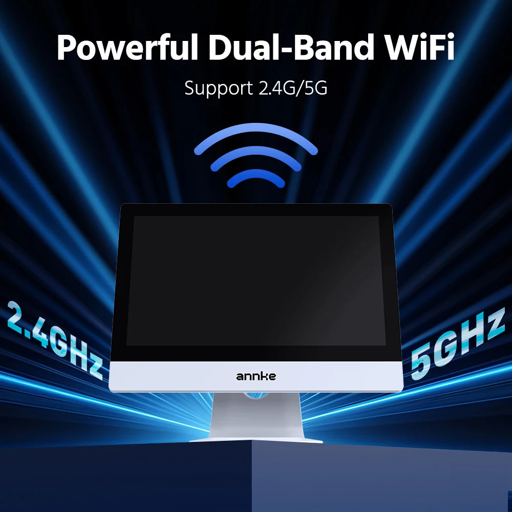 ANNKE 4MP solarni CCTV sistem | 10-kanalni NVR, 5MP PTZ WiFi kamere, PIR in barvni nočni vid