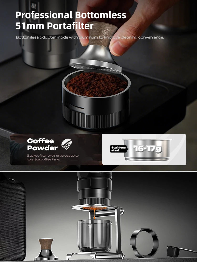 HiBREW H4C – Prenosni brezžični aparat za espresso | Odstranljiva baterija in hitro segrevanje