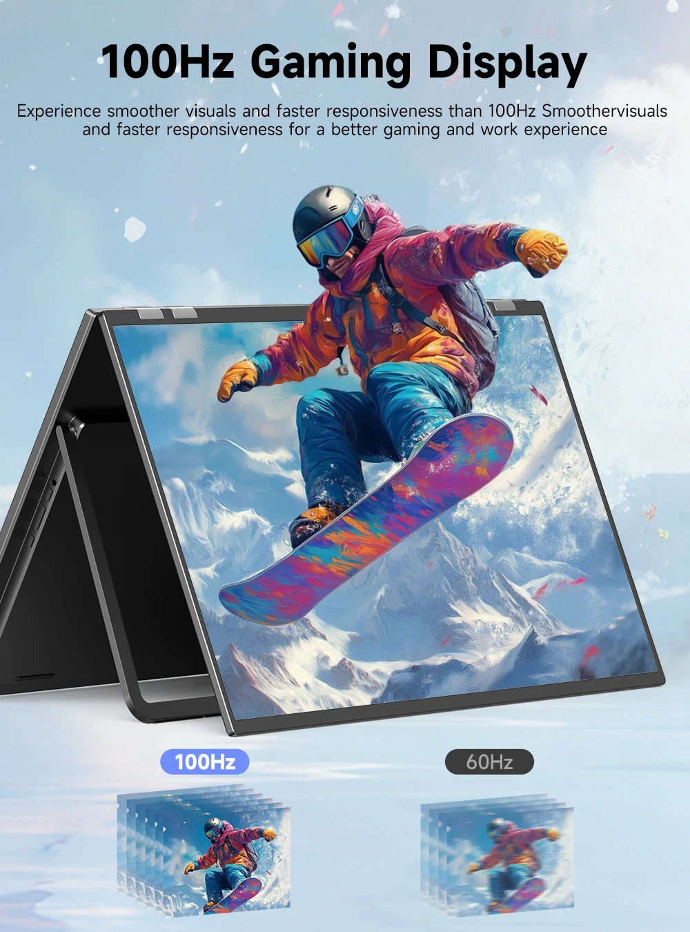 UPERFECT Delta Mega 23.8" Dual Screen Computer Monitor with 100Hz Refresh Rate and Built-in Speakers for Laptop, Desktop PC, MAC, and Phone Extended Play - Limetastore