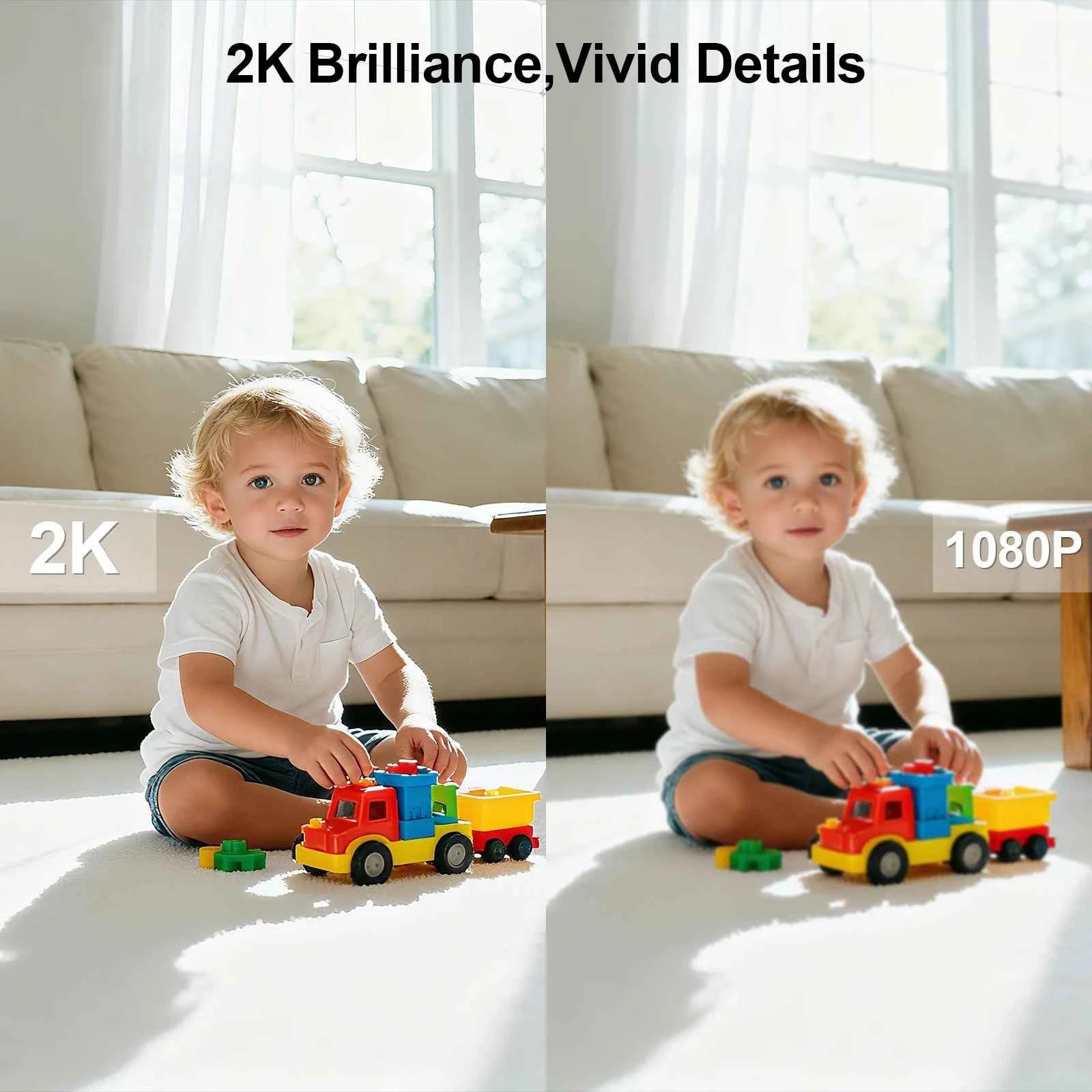 ARCCTV 2K WiFi 5G Surveillance Baby Monitor Camera HD Two Way Talk IR Night Vision Security PTZ Camera 360° View Auto Tracking - Limetastore