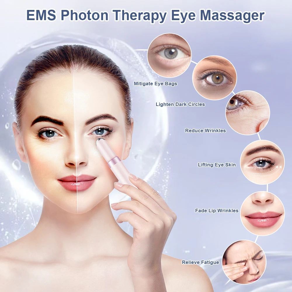 ANLAN Electric Eye Massager for Dark Circles and Eye Bags with Vibration and Heat Therapy - Limetastore