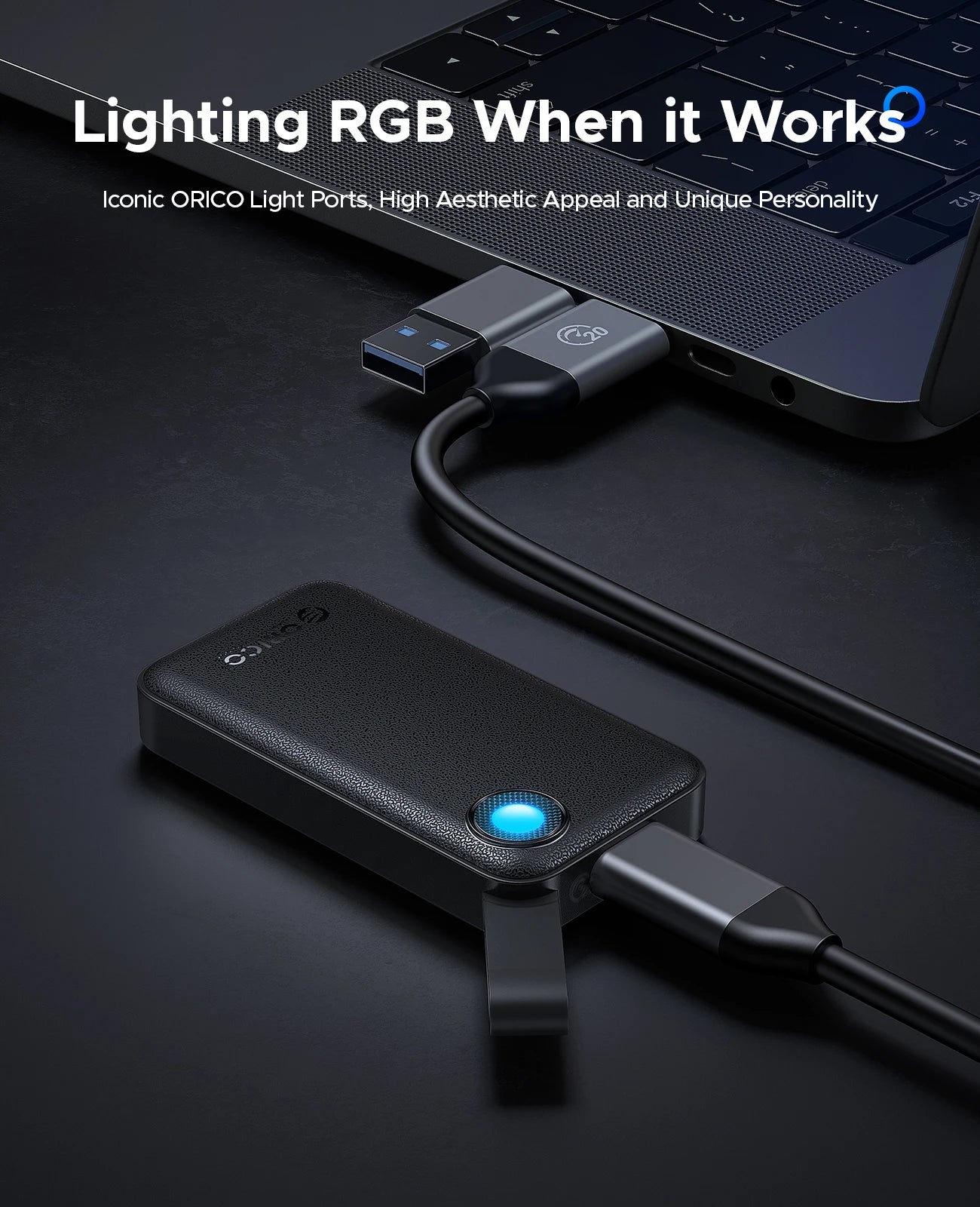 ORICO 2TB Portable SSD Up to 2000MB/s USB 3.2 Gen 2x2 Ultra-Mini Compact with 2 in 1 USB C Cable, External Solid State Drive