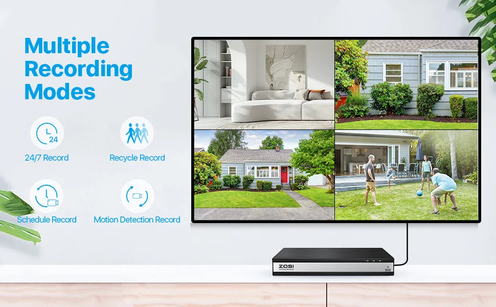 ZOSI 16CH 4K PoE Security Camera System – 8MP AI Detection IP Cameras | Waterproof 5MP/8MP