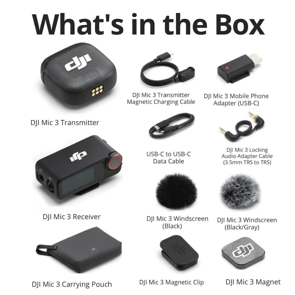 DJI Mic 3 Wireless Microphone for IPhone Camera Original Brand New In Stock