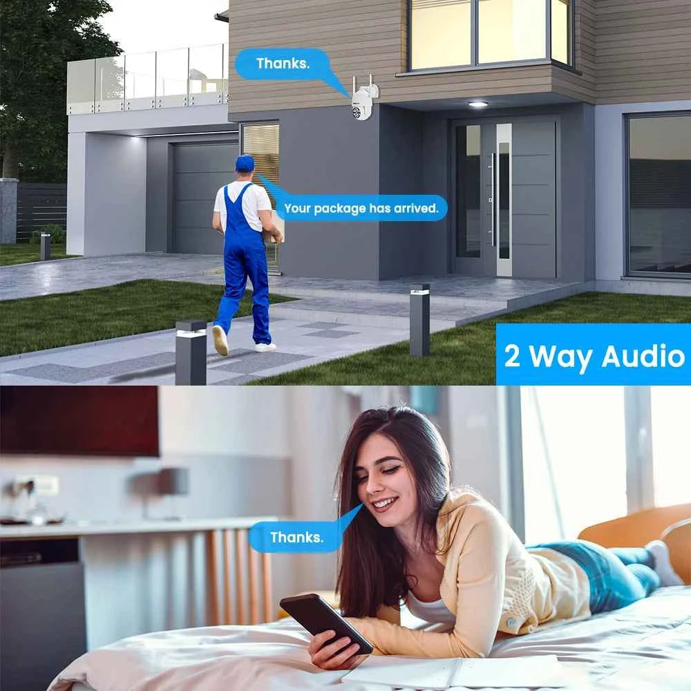 ARCCTV 3K 6MP Dual Lens Wifi Surveillance Camera Two Way Talk HD Color Night Vision Outdoor Security Camera Auto Motion Tracking - Limetastore