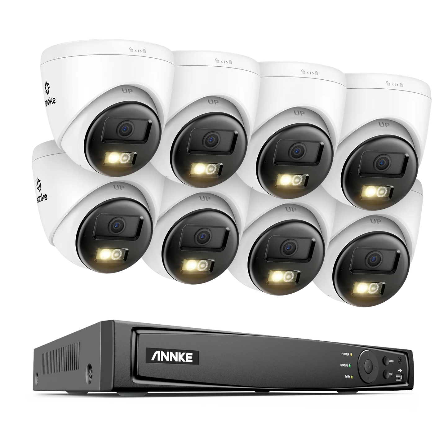 ANNKE 4K 8MP PoE CCTV sistem | 8-kanalni NVR, dvosmerni zvok, zaznavanje ljudi in vozil, 4 mm leča