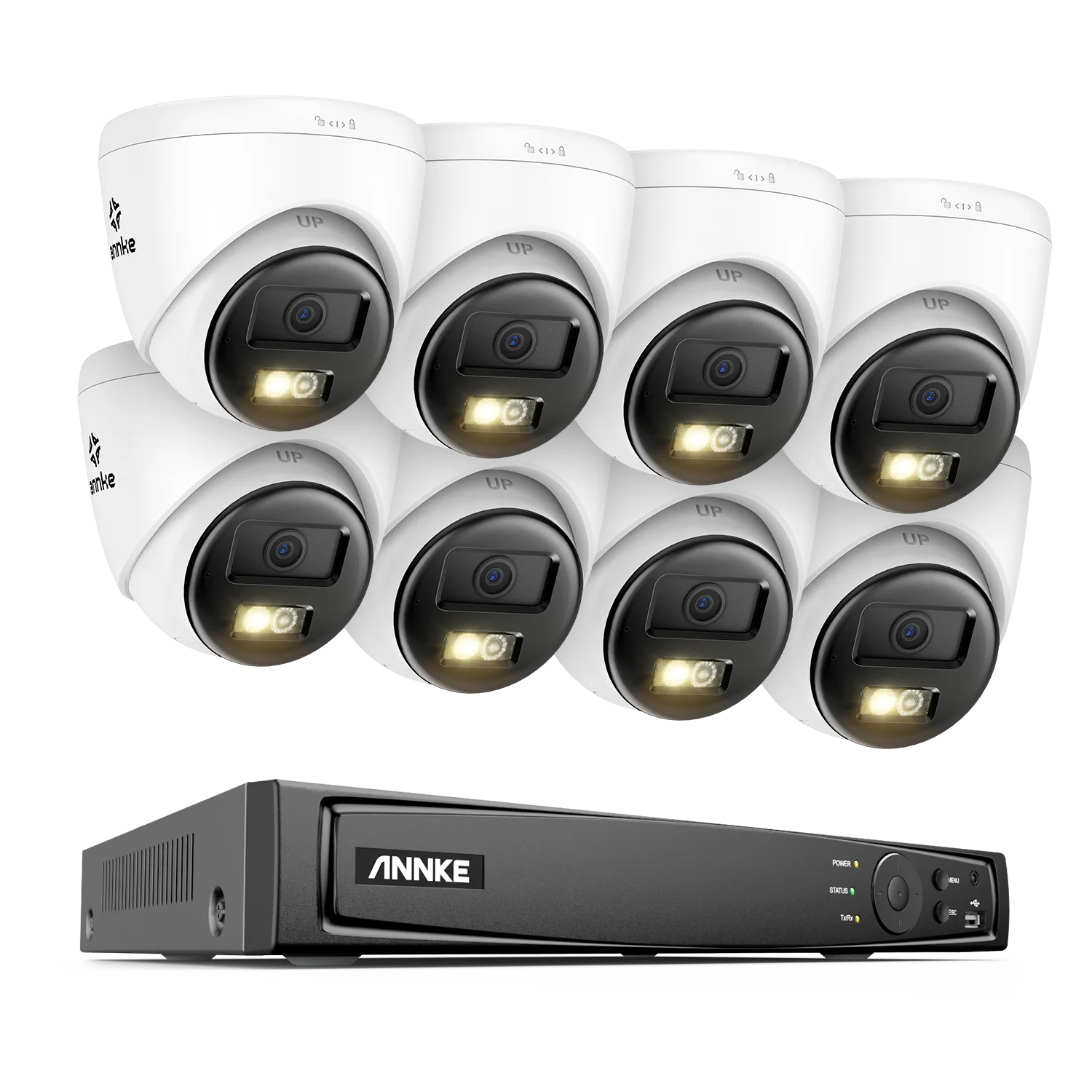 ANNKE 4K 8MP PoE CCTV sistem | 8-kanalni NVR, dvosmerni zvok, zaznavanje ljudi in vozil, 4 mm leča