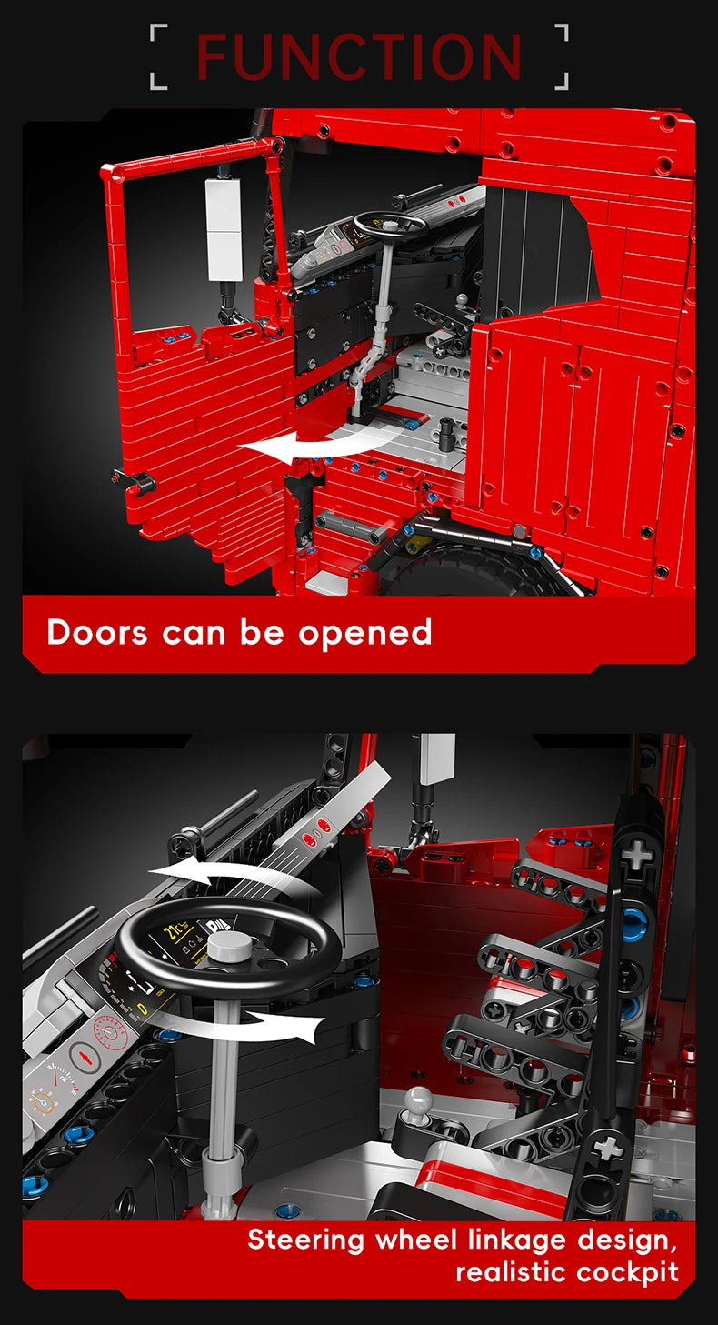 Mould King 19015 / 19015T RC Tractor Truck Building Set | Motorized Technical Semi-Truck Model - Limetastore