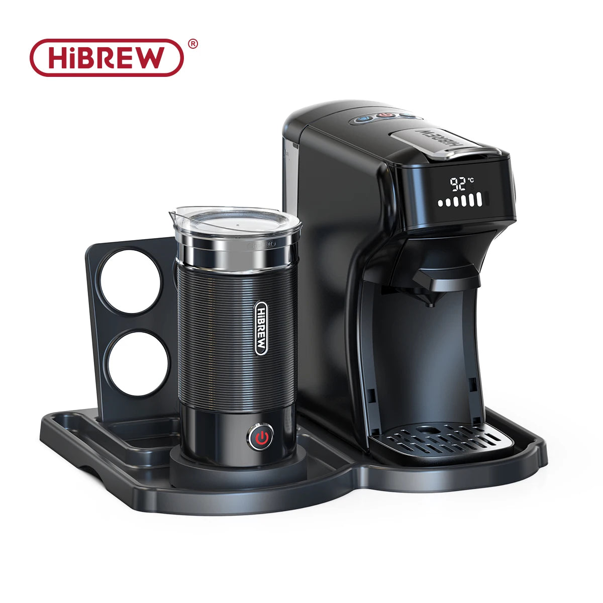 HiBREW H1B – aparat za kavo 6 v 1 na več kapsul | aparat za pripravo toplega in hladnega espressa | združljiv s kapsulami Dolce Gusto, Nespresso in mleto kavo