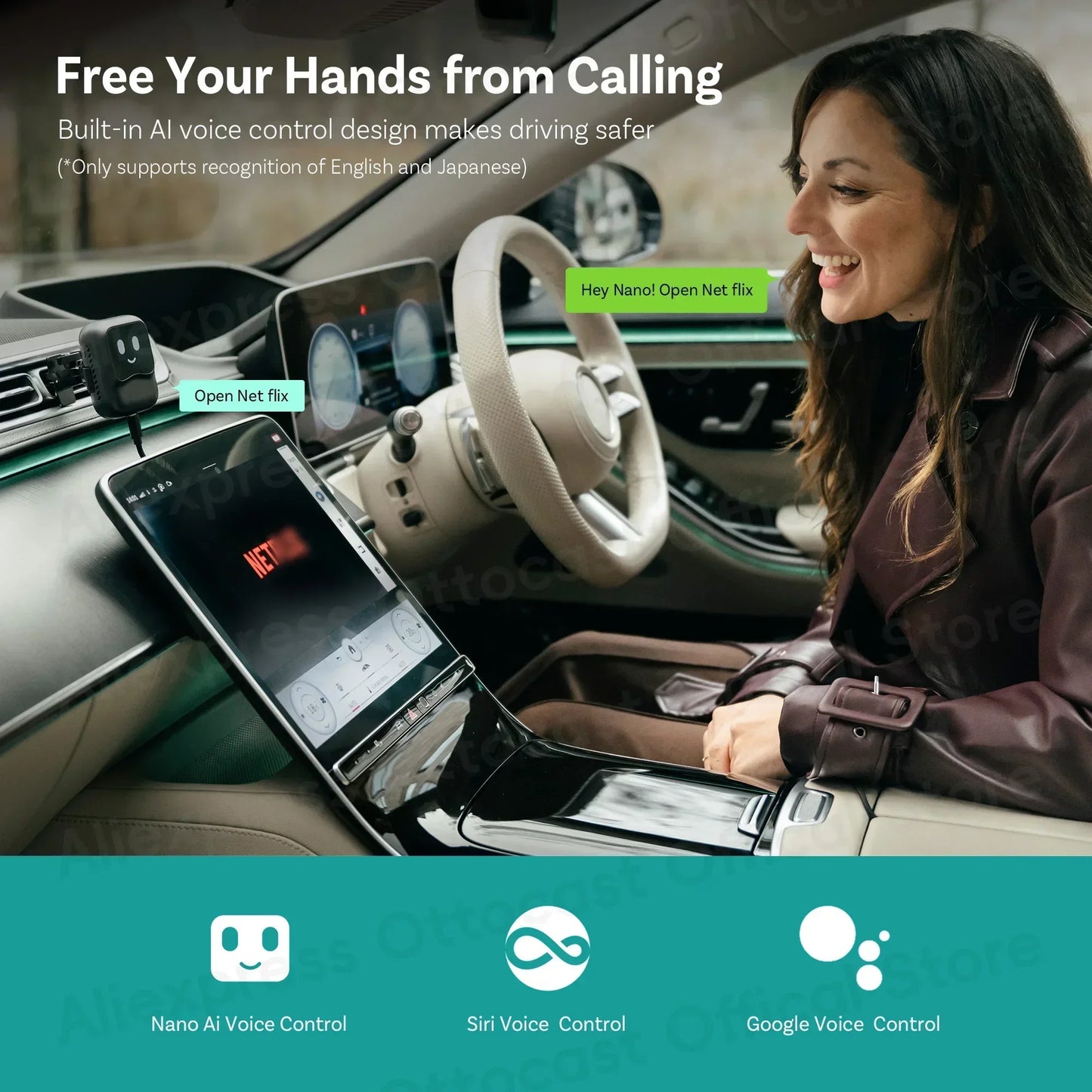 OTTOCAST Ottaibox Nano Android 13 brezžični CarPlay AI Box
