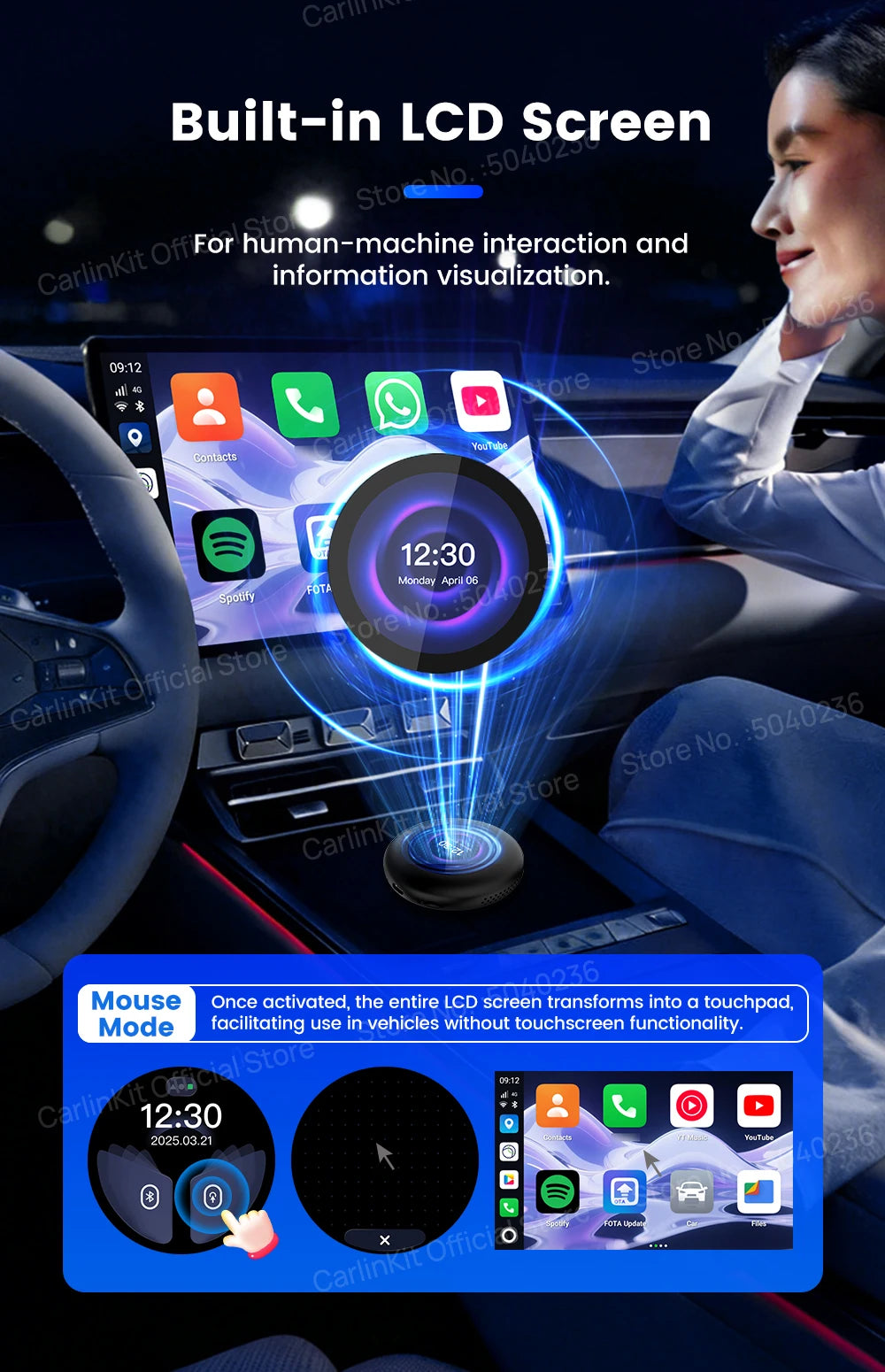 CarlinKit Tbox‑Ultra3 Android 15 5G LTE WiFi6 AI Box