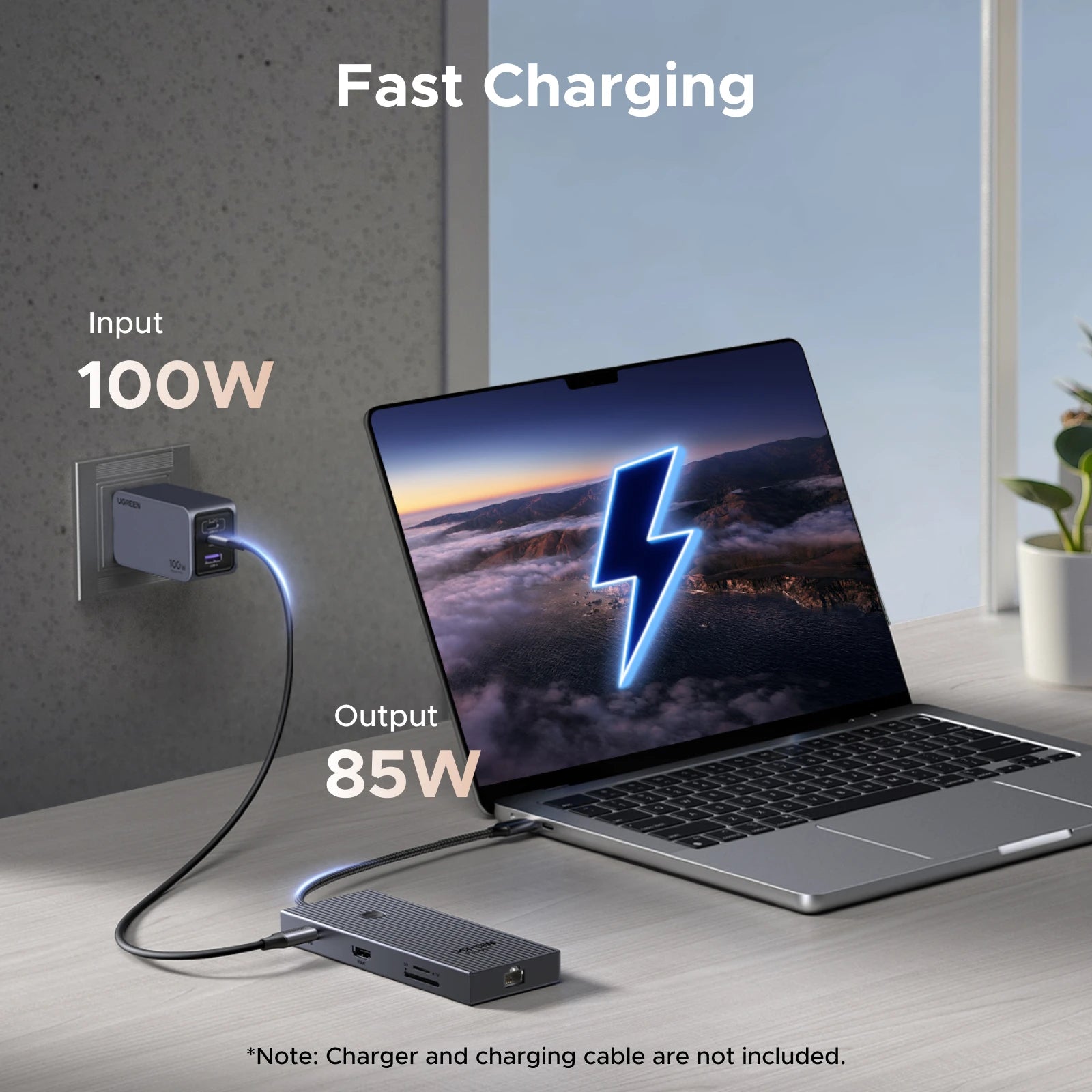 UGREEN 10Gbps USB-C zvezdišče s HDMI 4K60Hz, gigabitnim RJ45, PD100W, SD/TF in USB-A/C priključki
