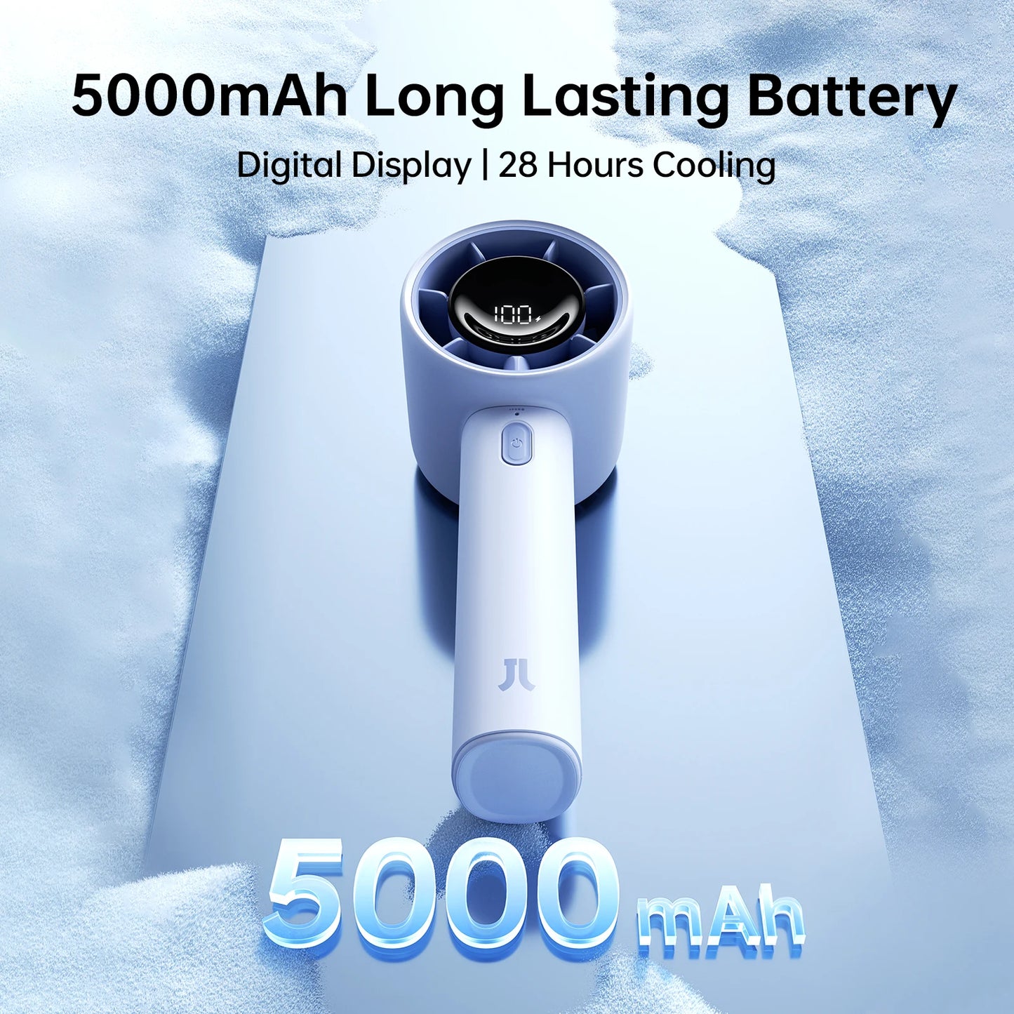 JISULIFE Life10s pametni ročni mini ventilator – 5000 mAh dolgotrajna baterija
