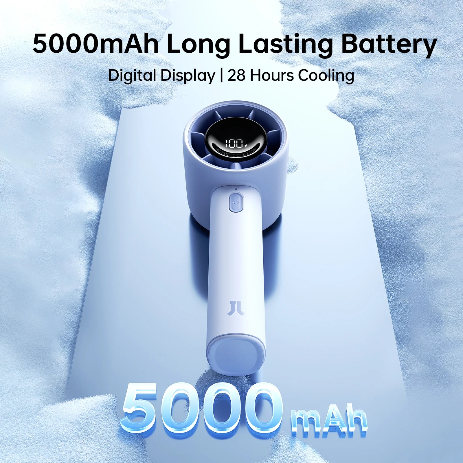 JISULIFE Life10s pametni ročni mini ventilator – 5000 mAh dolgotrajna baterija