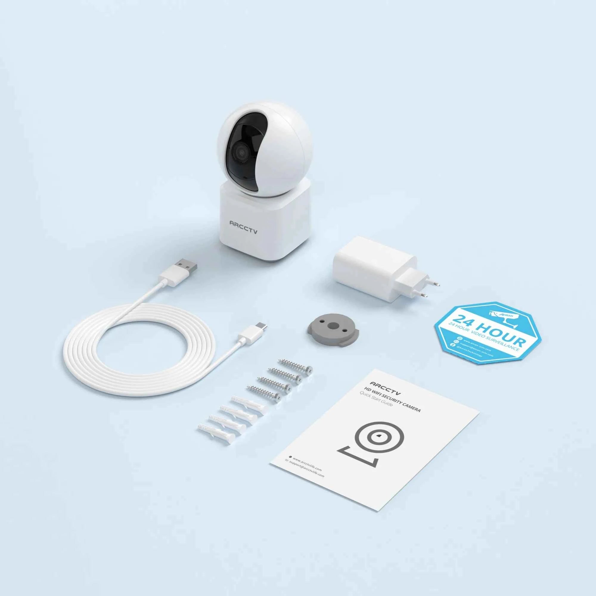 ARCCTV 2K WiFi 5G Surveillance Baby Monitor Camera HD Two Way Talk IR Night Vision Security PTZ Camera 360° View Auto Tracking - Limetastore