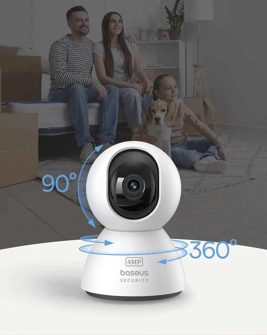 Baseus 4MP IP Camera Smart 5G WIFI Security Camera Indoor Home Protection PT 3K High Clarity Two Way Audio Surveillance Camera - Limetastore
