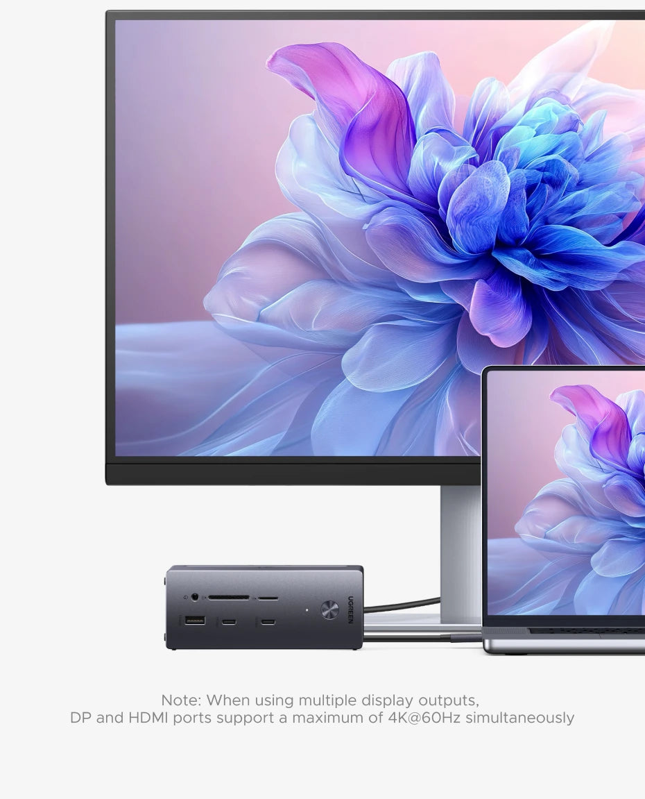 UGREEN priklopna postaja USB-C 14-v-1 s trojnim zaslonom