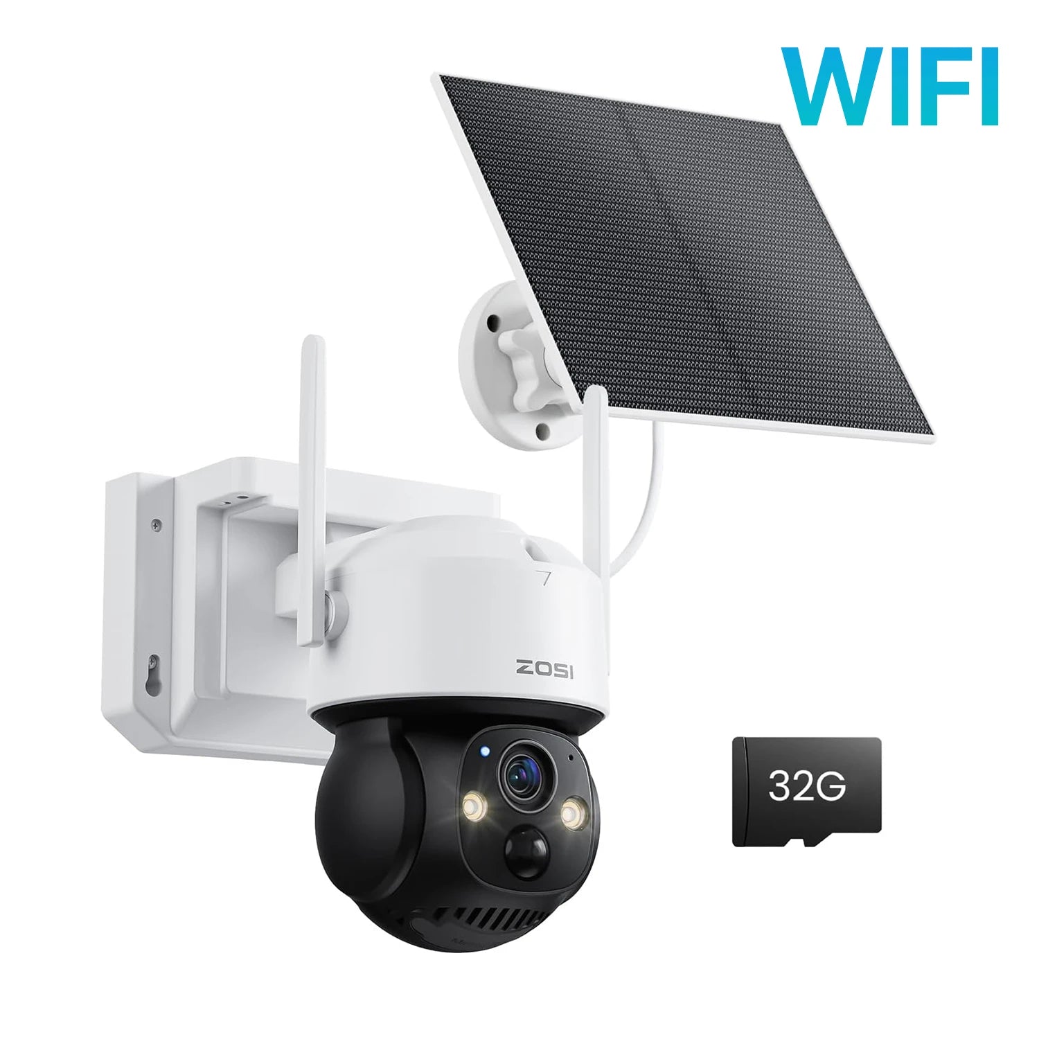 ZOSI 4MP 4G/WiFi Outdoor Battery Security Camera – Solar‑Powered 15000mAh Waterproof Smart Cam