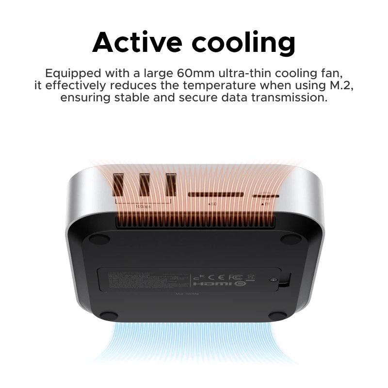 UGREEN 40Gbps Mac Mini M4 priklopna postaja z dvojnim USB-C, M.2 NVMe SSD ohišjem