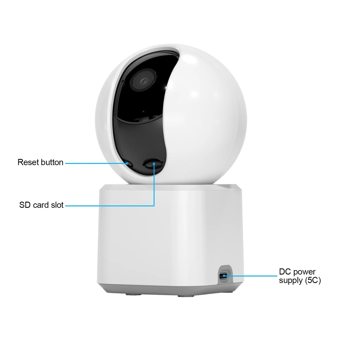 ARCCTV 2K WiFi 5G Surveillance Baby Monitor Camera HD Two Way Talk IR Night Vision Security PTZ Camera 360° View Auto Tracking - Limetastore