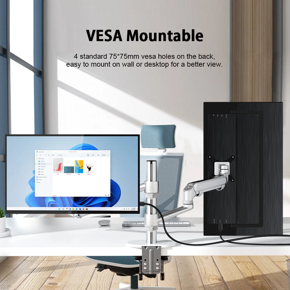 ZEUSLAP 18.5" Portable Touch Monitor | 100Hz, 100% sRGB, With Stand