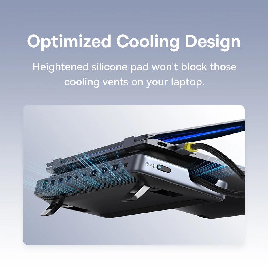 Baseus EH3 12‑in‑1 USB‑C Hub | Triple Display HDMI + DP 4K@60Hz, PD 100W, Laptop Stand Docking Station