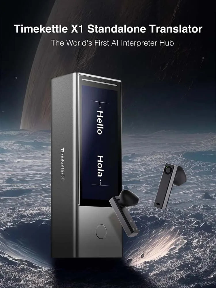 Tolmač Timekettle X1 AI Hub s 43 jeziki in ušesnimi slušalkami za prevajanje