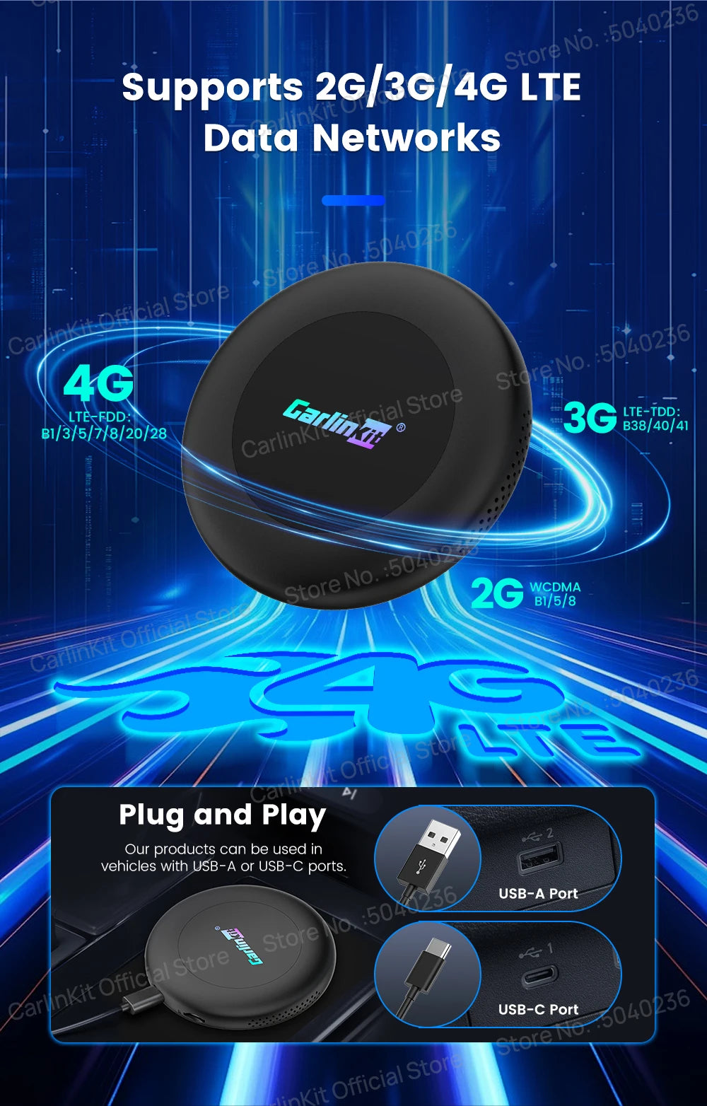 CarlinKit Android 15 Ultra2 8+128GB brezžični CarPlay AI Box