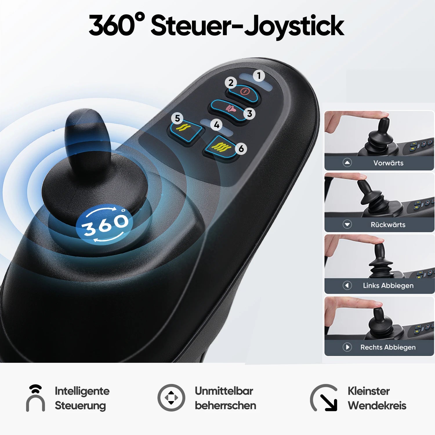 Terenski električni invalidski voziček za odrasle (zmogljiv dvojni motor, zložljiv, motoriziran)