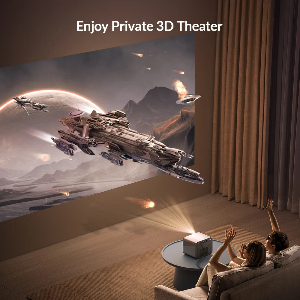 BYINTEK R90 Max Smart Projector | 2200 ANSI Lumens 1080P | Android 11 & WiFi 6