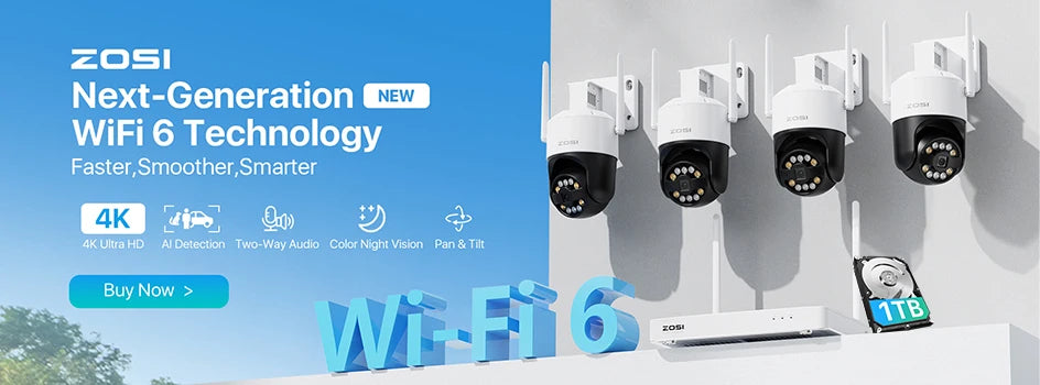 Varnostni kamerov sistem ZOSI 2K Wi-Fi 6 8-kanalni – 12'' LCD-zaslon, 3MP notranje/zunanje vtične WiFi kamere
