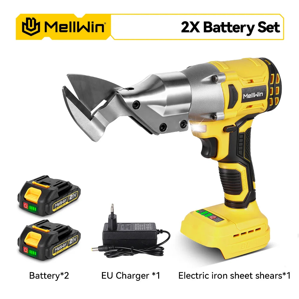 MELLWIN 1800W Brushless Electric Scissors Cordless Iron Sheet Shear Tool 360 Degree Pivoting Head For Makita 18V Battery Pin - Limetastore