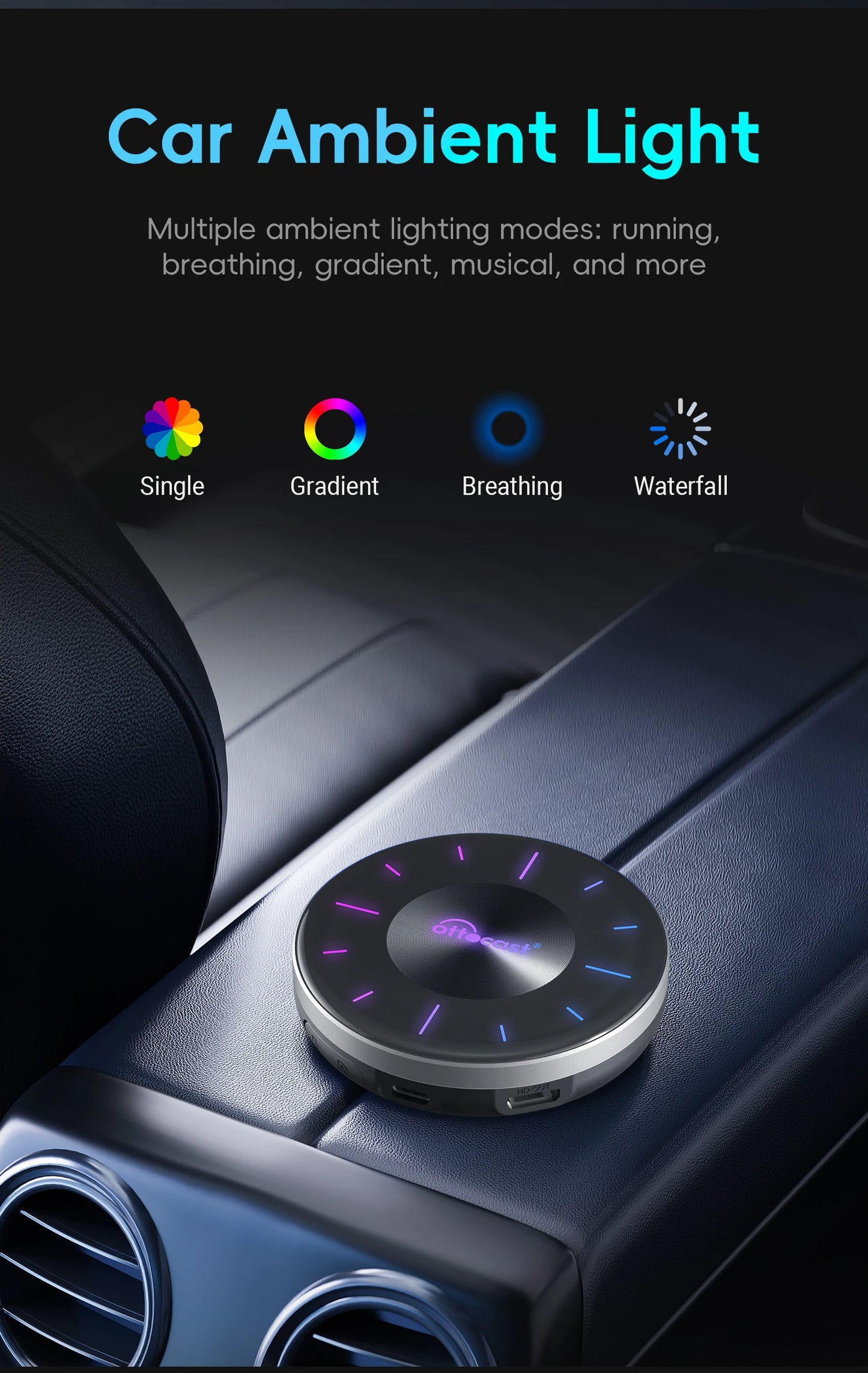 OTTOCAST P3 Wireless CarPlay Android AI Box with HDMI