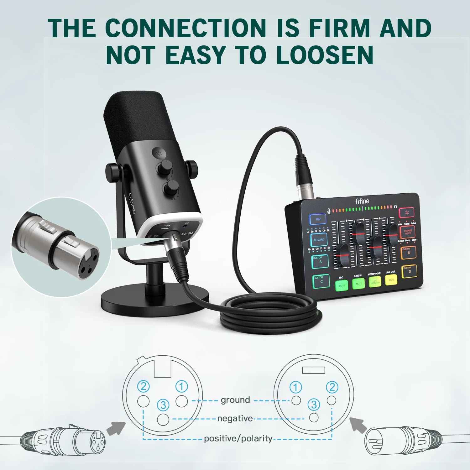 FIFINE L9 XLR Microphone Cable | 3-Pin Male to Female Pro Audio Cord - Limetastore