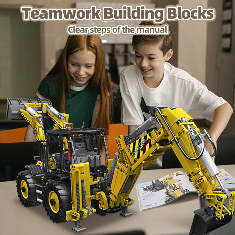 Mould King 17036 Motorized Bulldozer - detailed technical building block - Limetastore