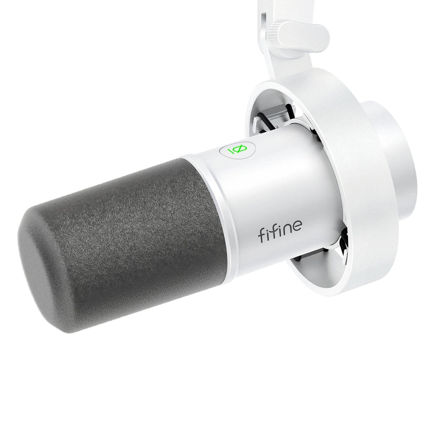 FIFINE K688W White USB/XLR Dynamic Mic | Pro Streaming & Recording - Limetastore