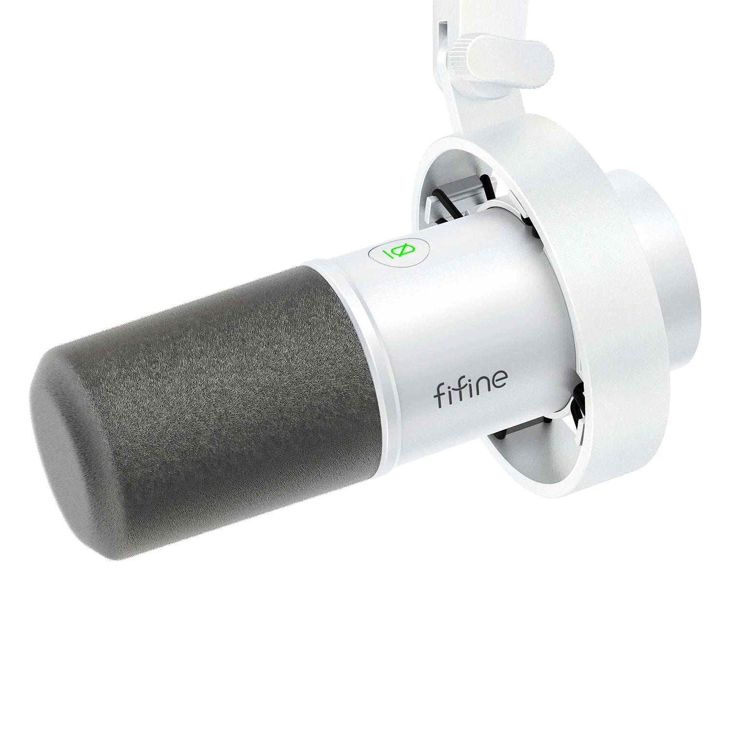 FIFINE K688W White USB/XLR Dynamic Mic | Pro Streaming & Recording - Limetastore