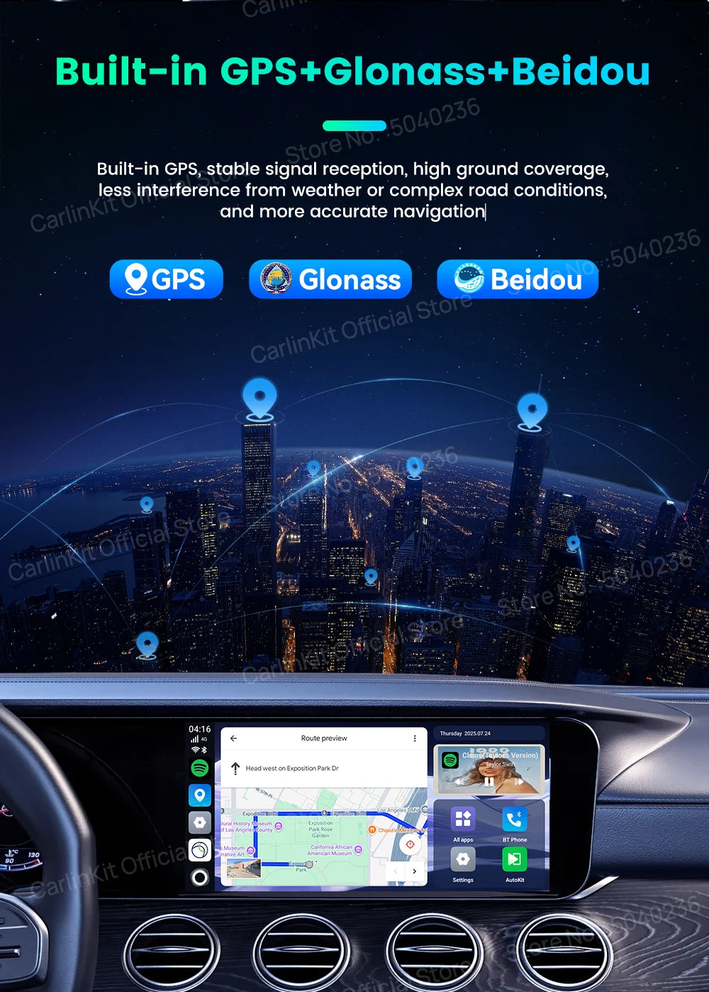 CarlinKit Tbox-Ultra Android 15 8+128GB Brezžični CarPlay AI Box
