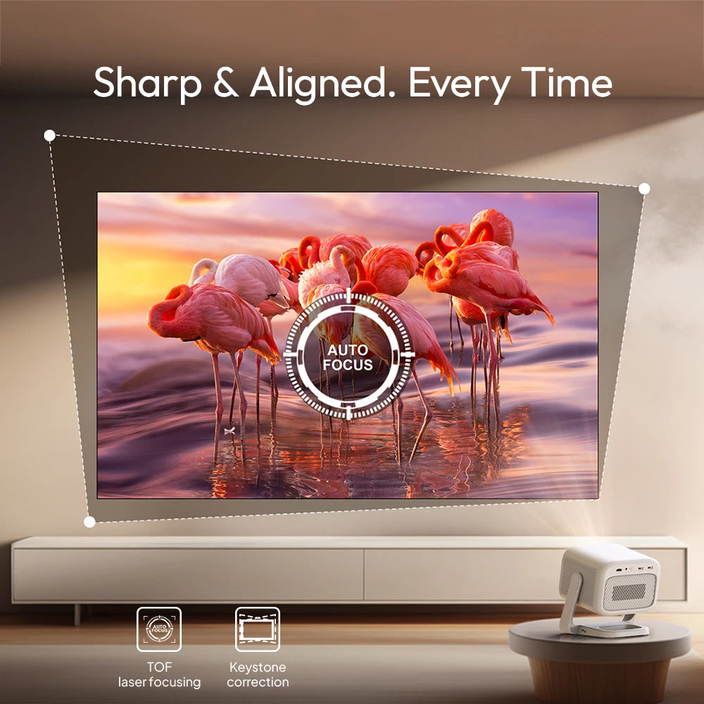 BYINTEK U90 Smart Portable DLP Projector – Native 1080P, 4K Support, Android 11.0