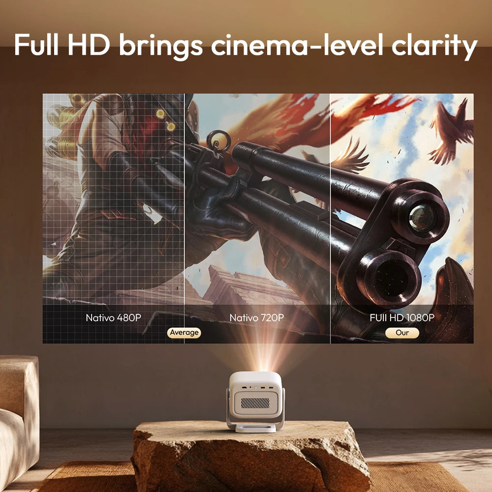 BYINTEK U90 Smart Portable DLP Projector – 700 ANSI Lumens, Android 11, 4K Support