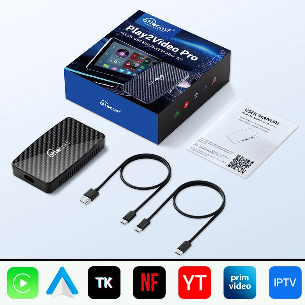 Brezžični video adapter OTTOCAST Play2Video Pro CarPlay