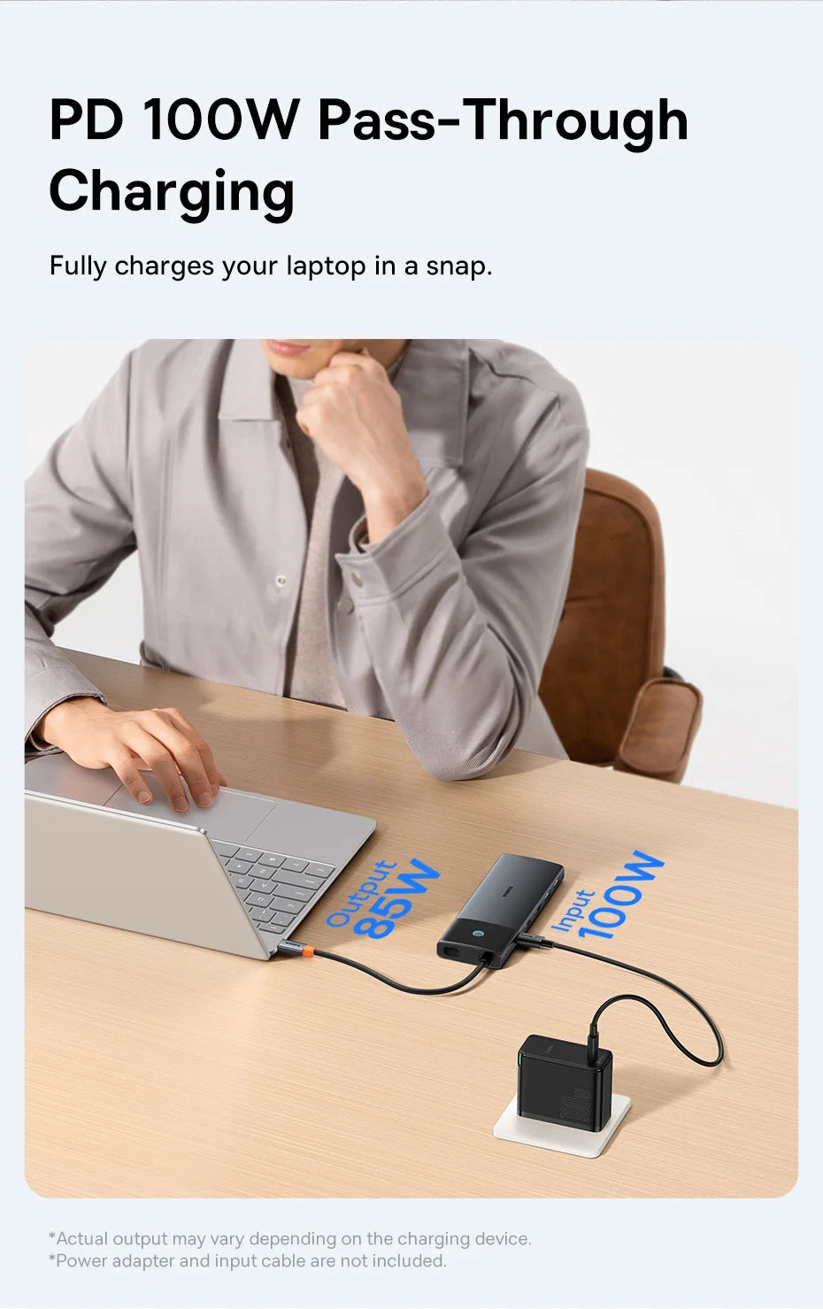 Baseus 10‑in‑1 USB‑C Hub | Dual HDMI 8K + 4K, USB 3.2 10Gbps, RJ45, SD/TF, PD 100W