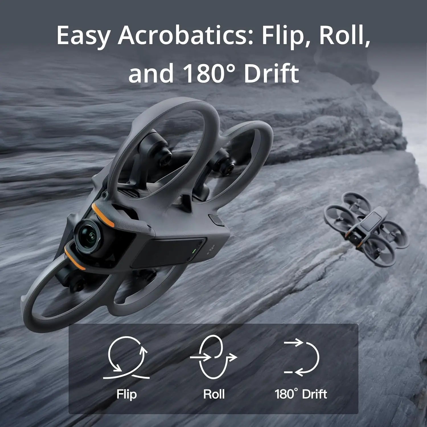 DJI Avata 2 – Samo dron | Dron FPV 4K/60fps z video prenosom O4 z nizko zakasnitvijo in 155° super širokim vidnim poljem