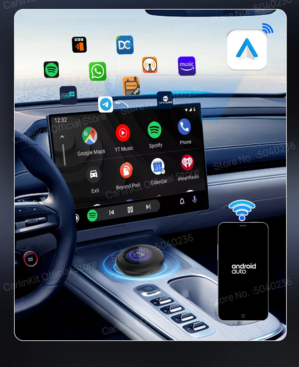 CarlinKit Tbox‑Ultra3 Android 15 5G LTE WiFi6 AI Box