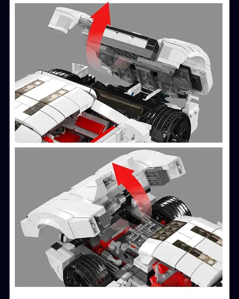 Mould King 10196 White Utopia Sport Racing Car - Limetastore