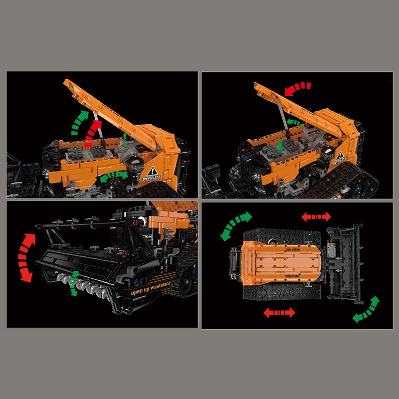 Mould King 17086 RC Reclaiming Machine Building Set | Motorized Technical Bucket Wheel Excavator - Limetastore