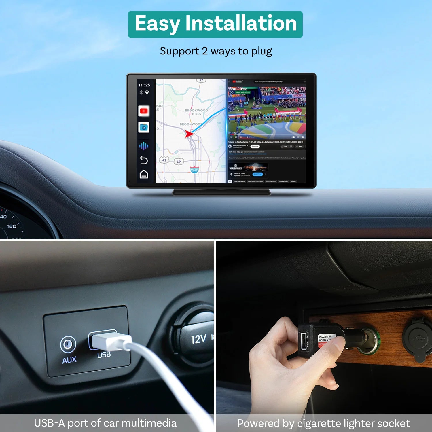 OTTOCAST Express 9" Wireless CarPlay Android Car Display