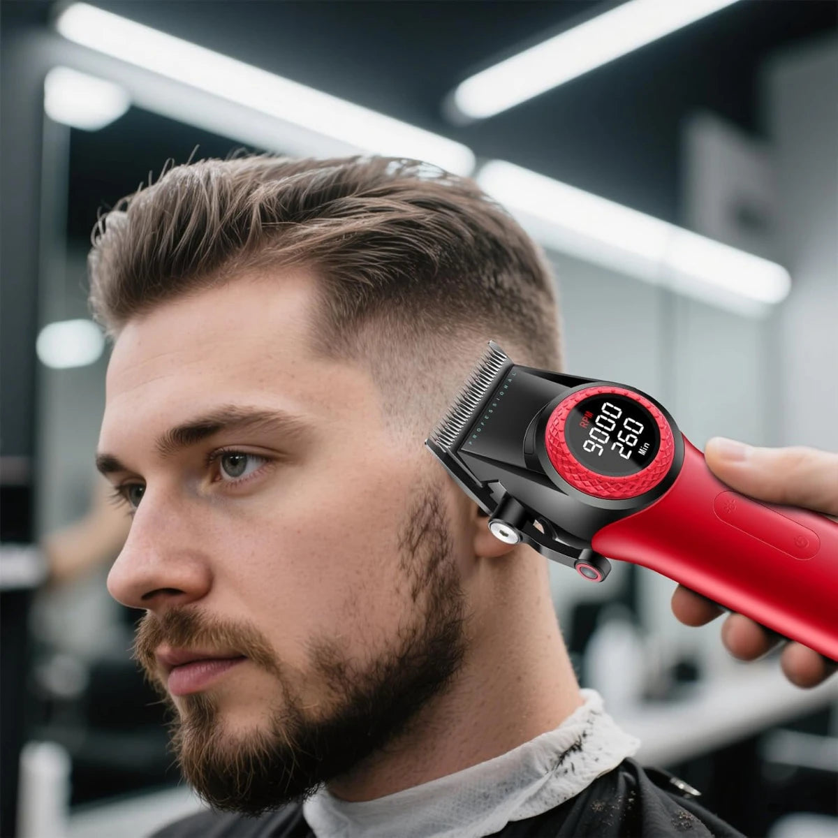 VGR V-001 PRO Hair Clipper – 9,000 RPM, 4600mAh, 300-Min Runtime