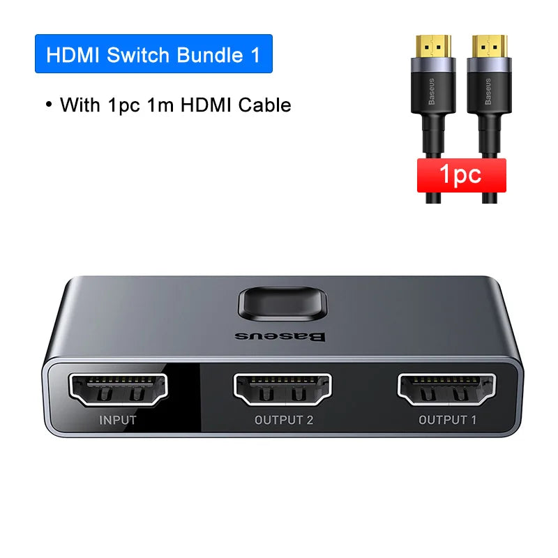 Baseus HDMI-kompatibilni preklopnik 4K 60Hz dvosmerni